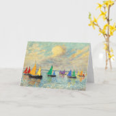 Carte Voiles arc-en-ciel d'anniversaire gay (Fleur jaune)