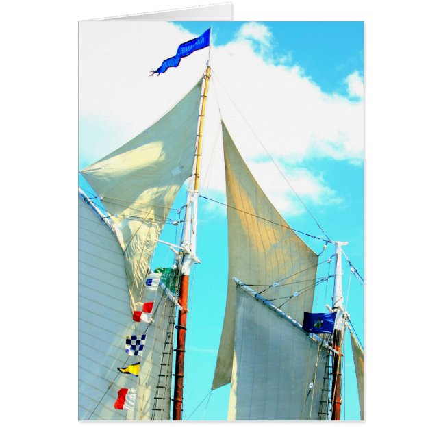 carte voiles de goélette (Devant)