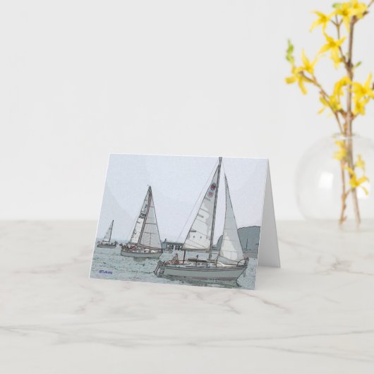 Carte Voiles--pensée à vous (Fleur jaune)