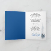 Carte Voilier Anniversaire En Haute Mer (Intérieur)