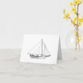 Carte Voilier de bonites de baie de chesapeake (Fleur jaune)