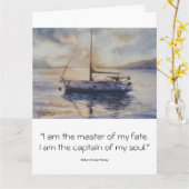 Carte voilier peint EVE (Fleur jaune)