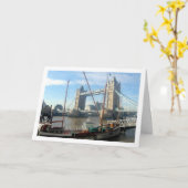 Carte Voilier sur la Tamise, Londres, Angleterre (Fleur jaune)