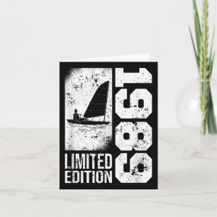 Carte Voiliers Bateaux à voile Vintage 1989 Anniversaire