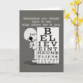 Carte Voir, c'est croire-oeil (Fleur jaune)