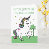 Carte Voisin spécial Unicorn St. Patrick's Day Wives (Fleur jaune)