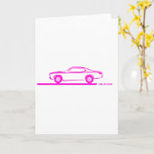 Carte Voiture 1970-74 rose de chiffon (Fleur jaune)