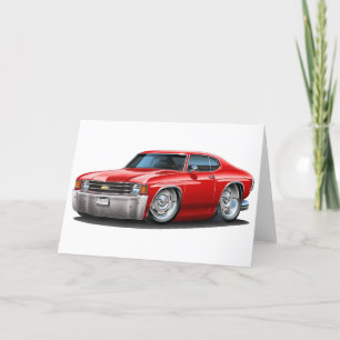 Carte Voiture 1971-72 de rouge de Chevelle