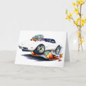 Carte Voiture 1973-76 de blanc de Corvette (Fleur jaune)