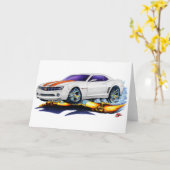 Carte Voiture 2010 Blanc-Orange de Camaro (Fleur jaune)