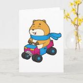 Carte Voiture à hamster (Fleur jaune)