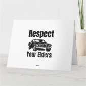 Carte Voiture amusante - Respect Vintage Vos Aînés Class (Dos)