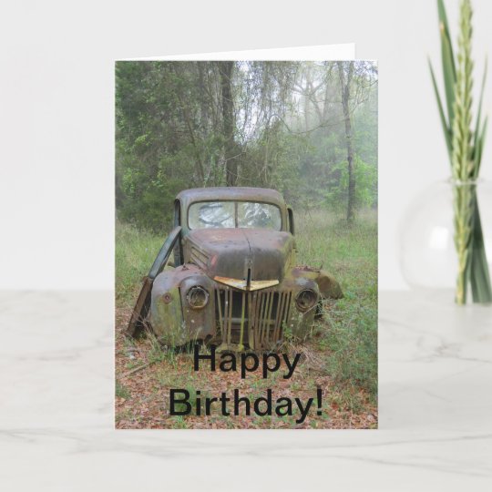 Carte Voiture Ancienne De Joyeux Anniversaire Zazzle Be