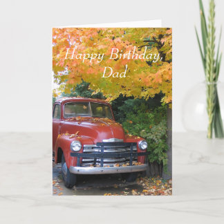 Carte Voiture ancienne, joyeux anniversaire, papa