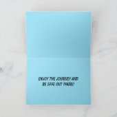 Carte Voiture Bon Voyage et Fleurs (Intérieur)