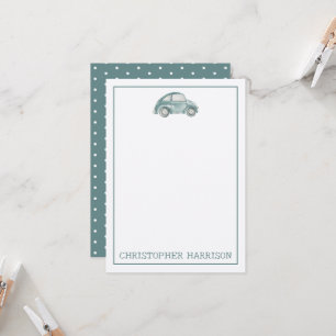 Carte Voiture Buggy Vintage Retro Watercolor