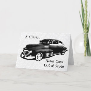 Carte Voiture classique Anniversaire V2