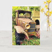 Carte Voiture de collection  (Fleur jaune)