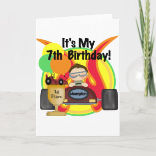 Carte Voiture de course 7e anniversaire Tshirts et cadea