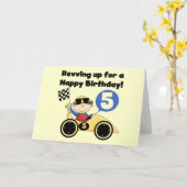 Carte Voiture de course Jaune 5e Anniversaire Tshirts et (Fleur jaune)