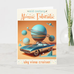 Carte Voiture de croisière Futuriste Atomique Sky View