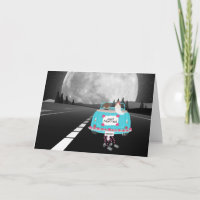 Voiture de mariée et de chambre avec Pleine lune