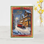 Carte Voiture de Noël (Fleur jaune)