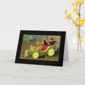 Carte Voiture de pastèque Halloween Witch (Fleur jaune)