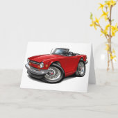 Carte Voiture de rouge de Triumph TR6 (Fleur jaune)