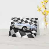 Carte Voiture de sport américaine (Fleur jaune)