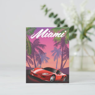 Carte voiture de sport Miami 1990
