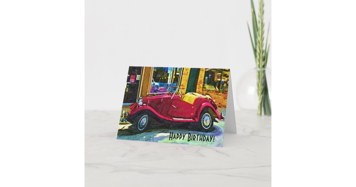 Carte Voiture D Oldtimer De Joyeux Anniversaire Zazzle Be Carte Voiture D Oldtimer De Joyeux Anniversaire Zazzle Be