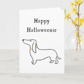 Carte Voiture heureuse de salutation de teckel de (Fleur jaune)