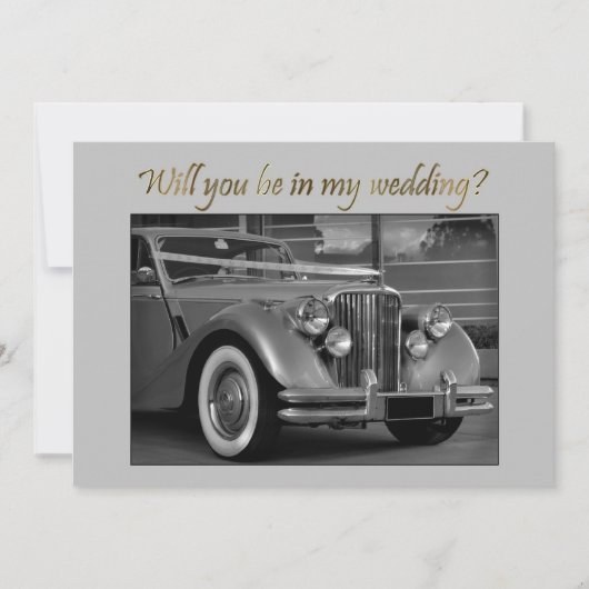 Carte voiture jaguar bwSeras-tu à mon mariage ? (Devant)