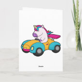Carte Voiture Licorne (Dos)
