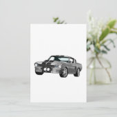 Carte Voiture Muscle Argent (Debout devant)