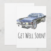 Carte Voiture Musculaire vintage Bien Bientôt (Devant / Derrière)