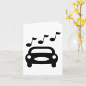 Carte Voiture musicale (Fleur jaune)