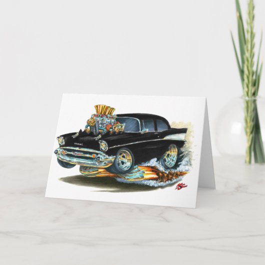Carte Voiture noire Chevy 150-210 1957 (Devant)