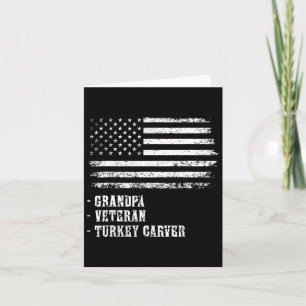 Carte Voiture Patriotique Thanksgiving Grand-pa Officiel