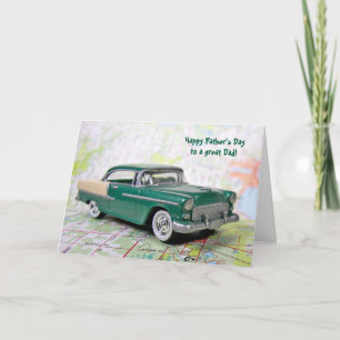 Carte Voiture Rétro Fête des Pères