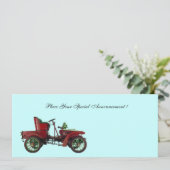 Carte VOITURE RETRO, RESTAURATION AUTOMATIQUE, bleu (Debout devant)