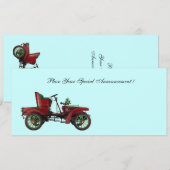 Carte VOITURE RETRO, RESTAURATION AUTOMATIQUE, bleu (Devant / Derrière)