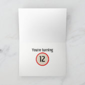 Carte Voiture rouge Muscle Anniversaire (Intérieur)