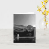 Carte Voiture Vintage (Fleur jaune)