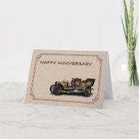 Voiture Vintage Joyeuse Anniversaire