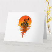 Carte Voiture vintage Retro Style Sprint (Fleur jaune)