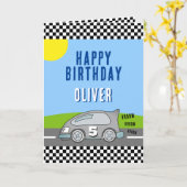 Carte Voiture Vroom Vroom Racing Nom de la route Joyeux (Fleur jaune)