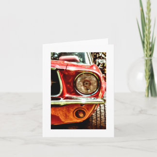 Carte Voitures Américaines Classiques - Rouge (0275)
