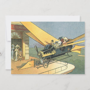 Carte Voitures cabriolets Steampunk de science-fiction v